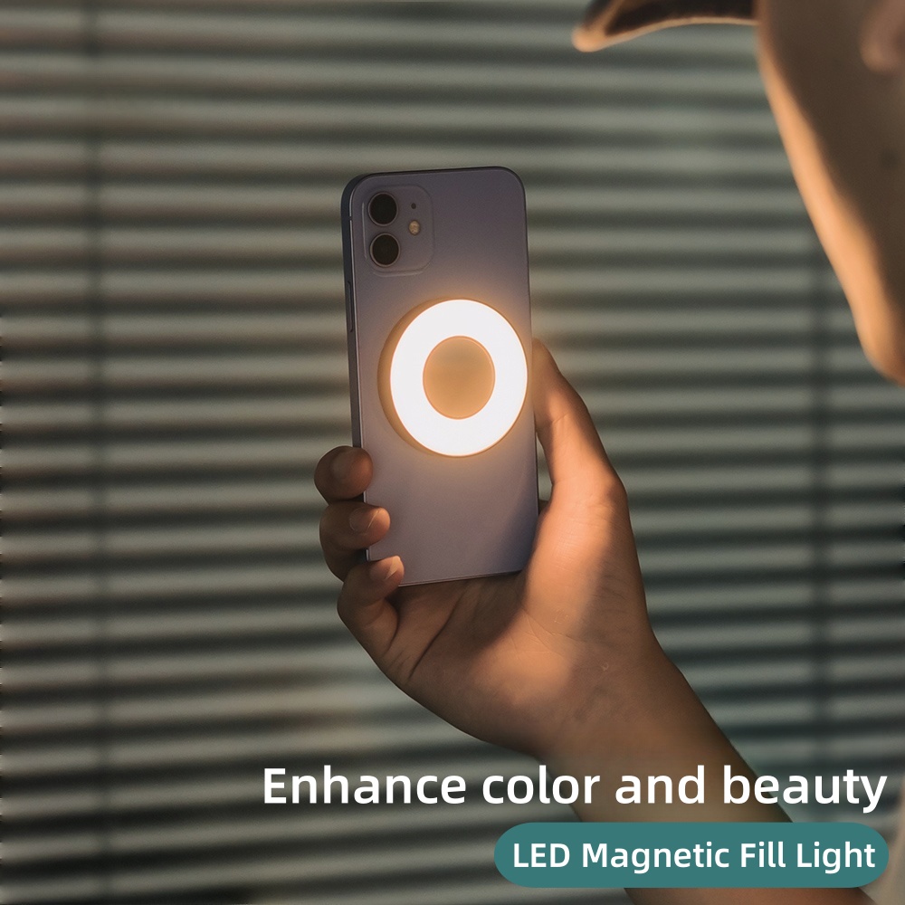 Photography Lighting Description - Mini Magnetisches LED-Aufhelllicht für Smartphones, Dimmbares